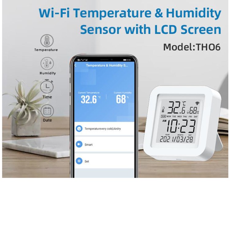 Wifi Temperature And Humidity Monitor Wireless Temperature And